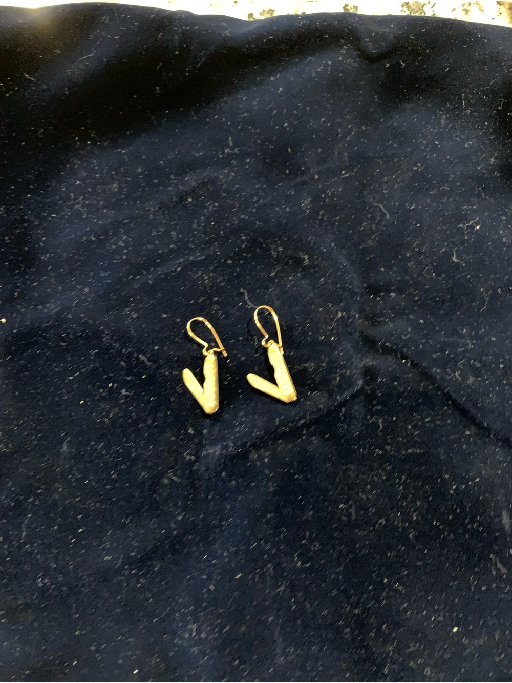 Gold Colored Knife Earrings